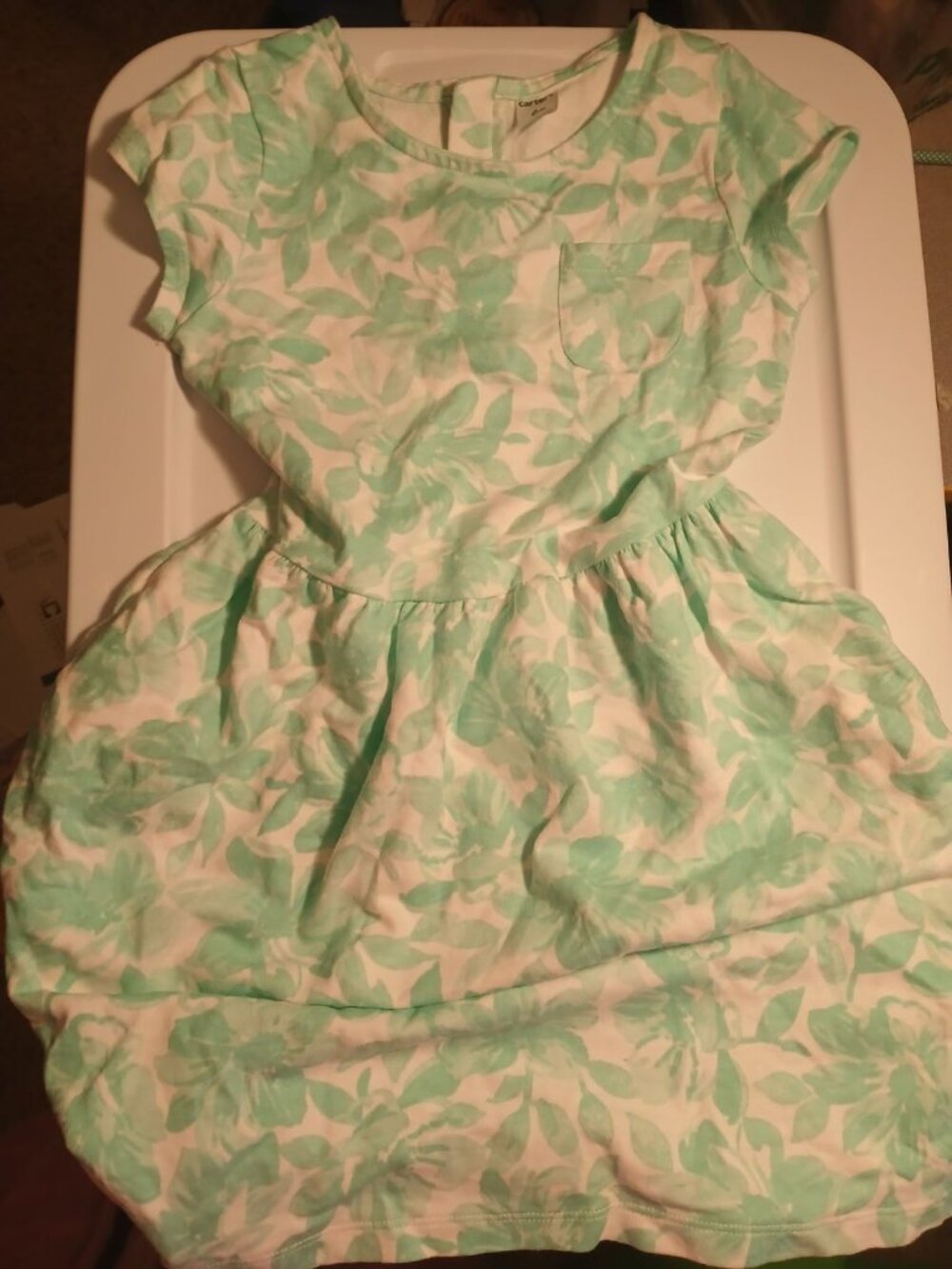 Carter's Girls Green/Teal Floral Dress